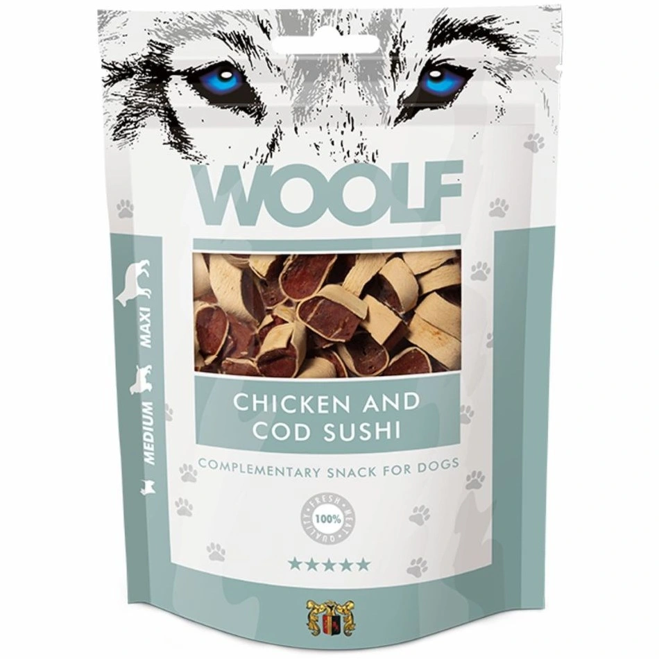 Woolf Hundesnack Kylling og Torsk Sushi